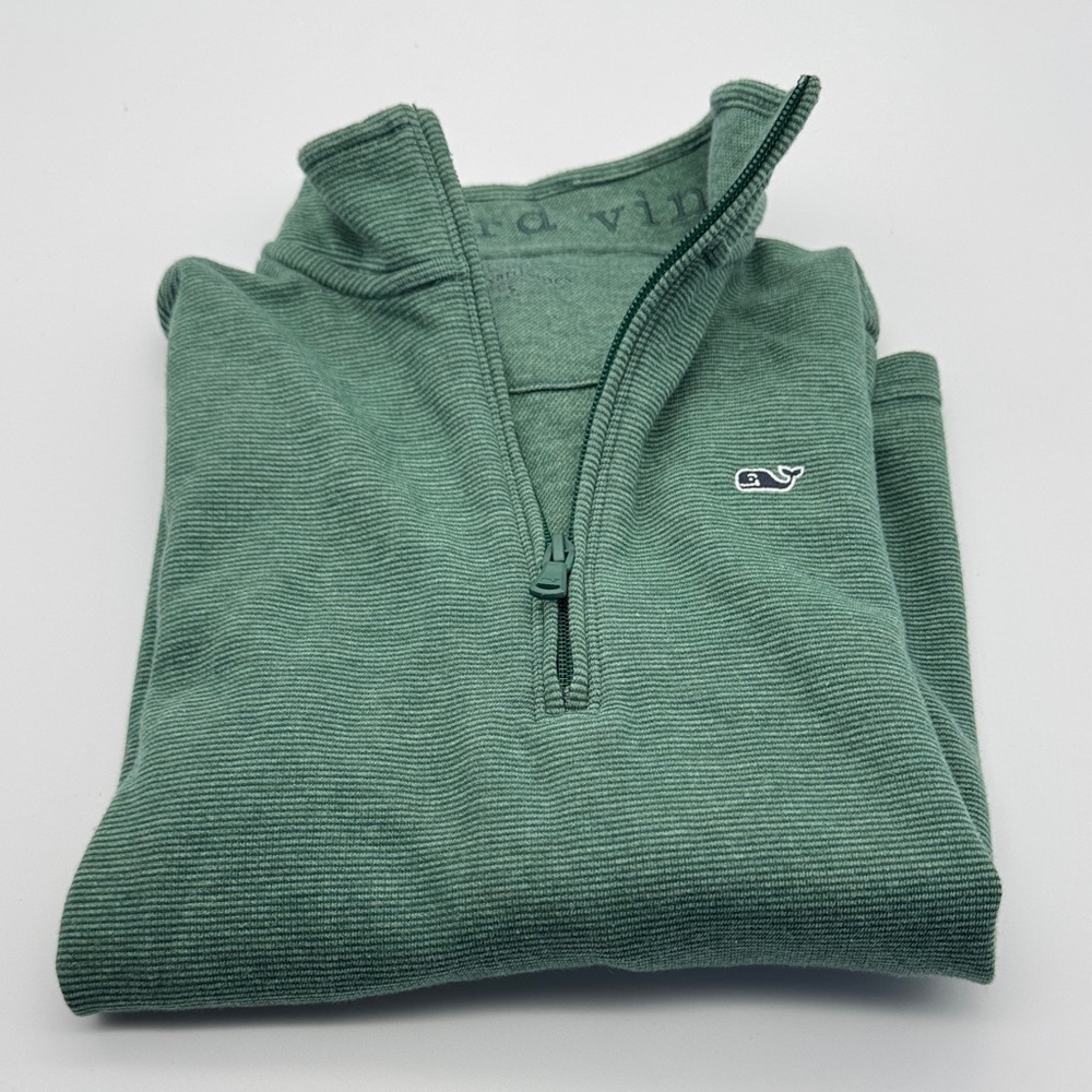 Vineyard Vines kids green Saltwater 1/4 zip - size S